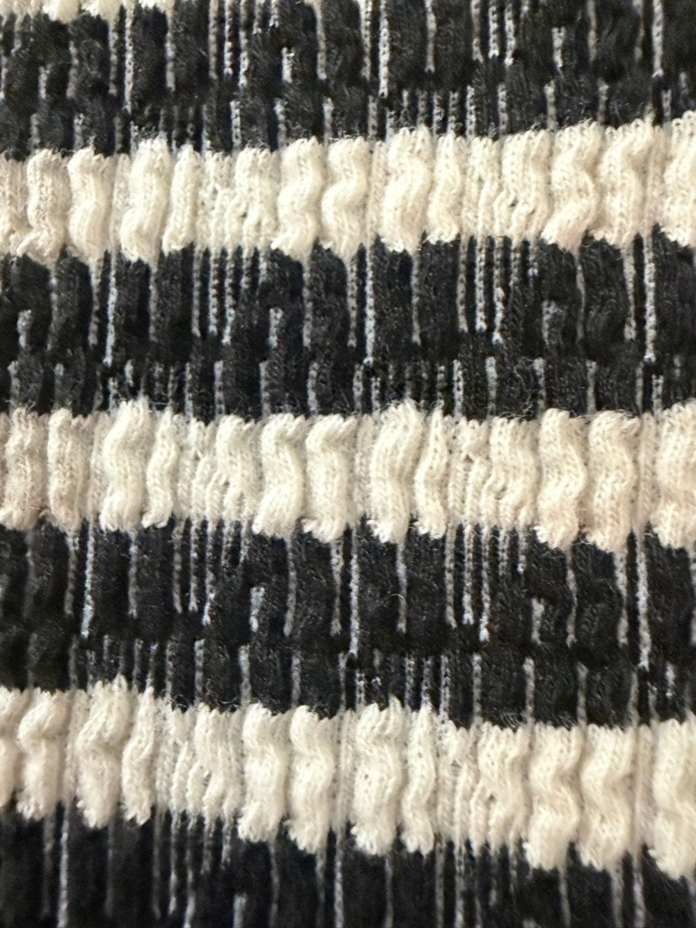 Antistar Black Cream Striped Ribbed Knit Mock Neck Dress Sleeveless S NWT - Picture 6 of 9
